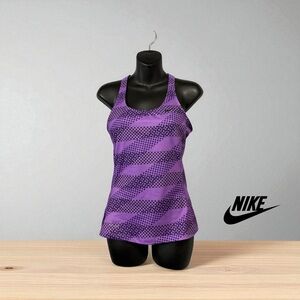 Nike, Dri-FIT Purple Patterned Workout Tank Top, Small 🏃‍♀️‍➡️